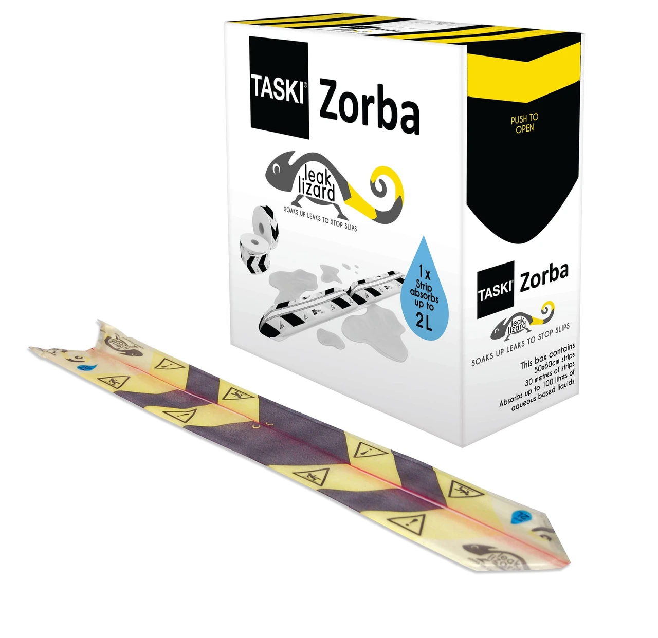TASKI Zorba® Leak Lizard Absorbent Control Strip Polymer Cellulose 1/Roll