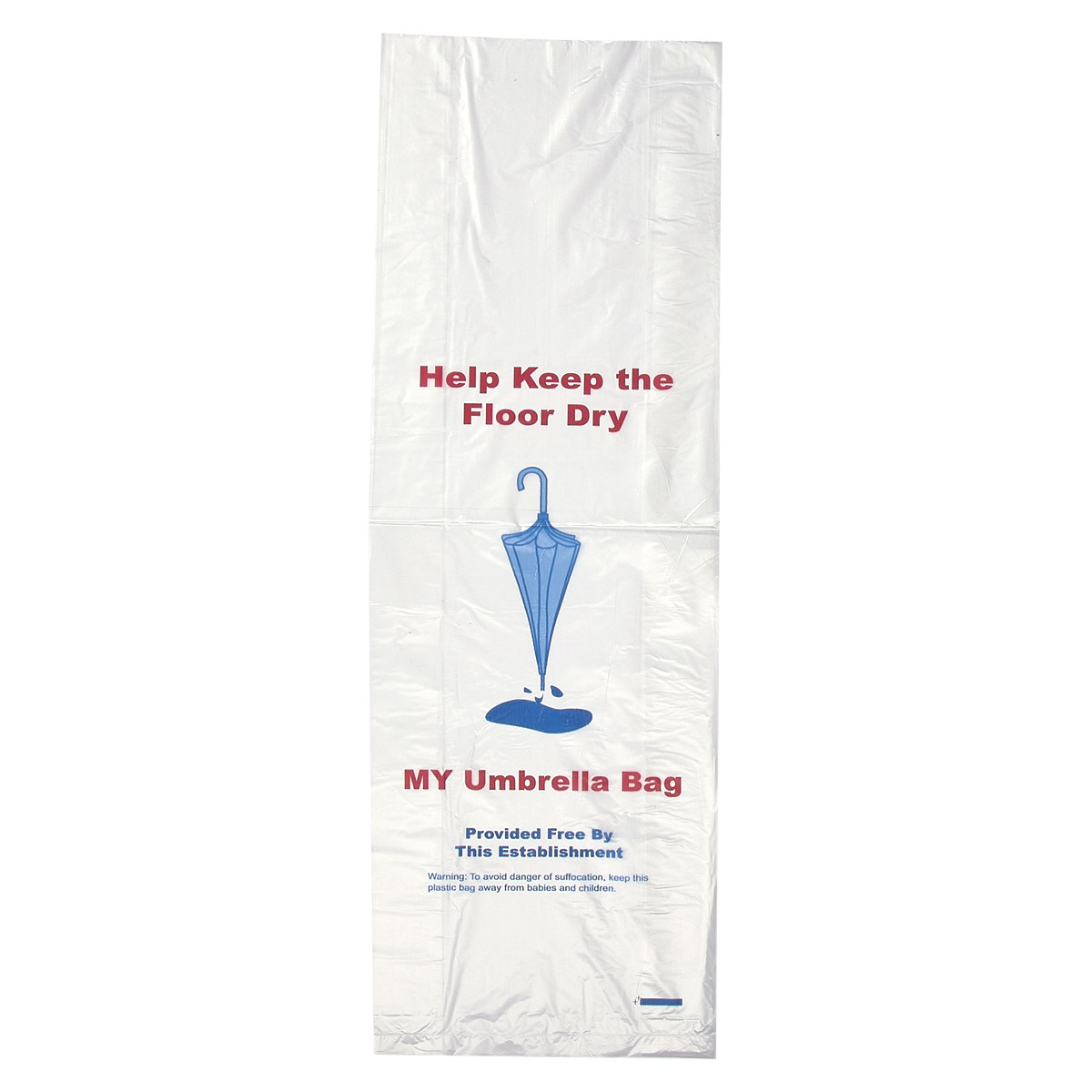Victoria Bay Umbrella Bag 8X3X24 IN Clear Plastic 20MIC 1000/Case
