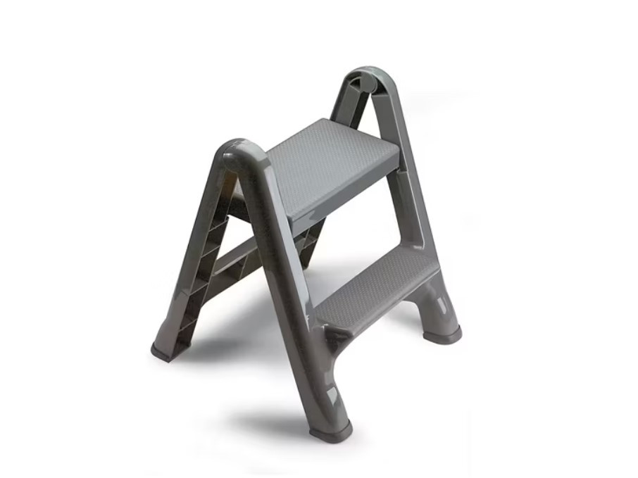 EZ Step™ Step Stool 19.5X19.5X24.87 IN Gray Plastic Two Step Folding 1/Each