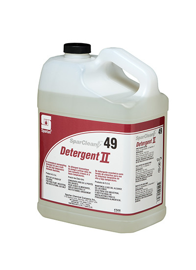 SparClean® II 49 F-Style Mild Scent Dishmachine Detergent 1 GAL No Foam Non-Chlorinated 4/Case