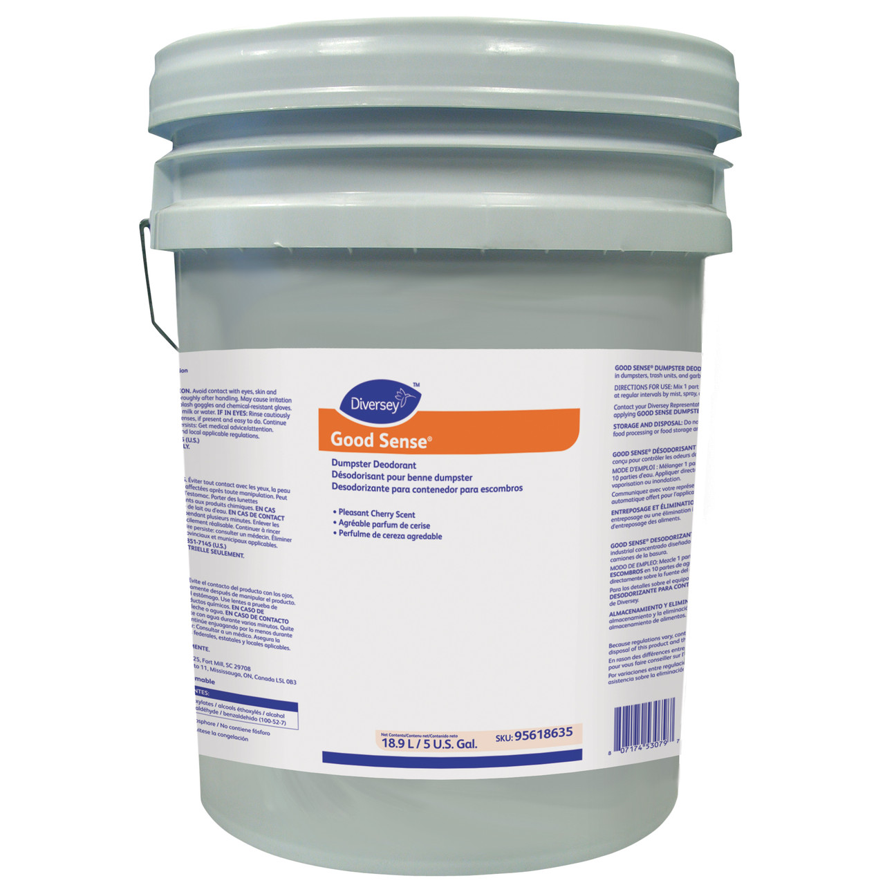 Good Sense® Dumpster & Trash Deodorant Cherry Pink Liquid 5 GAL 1/Pail
