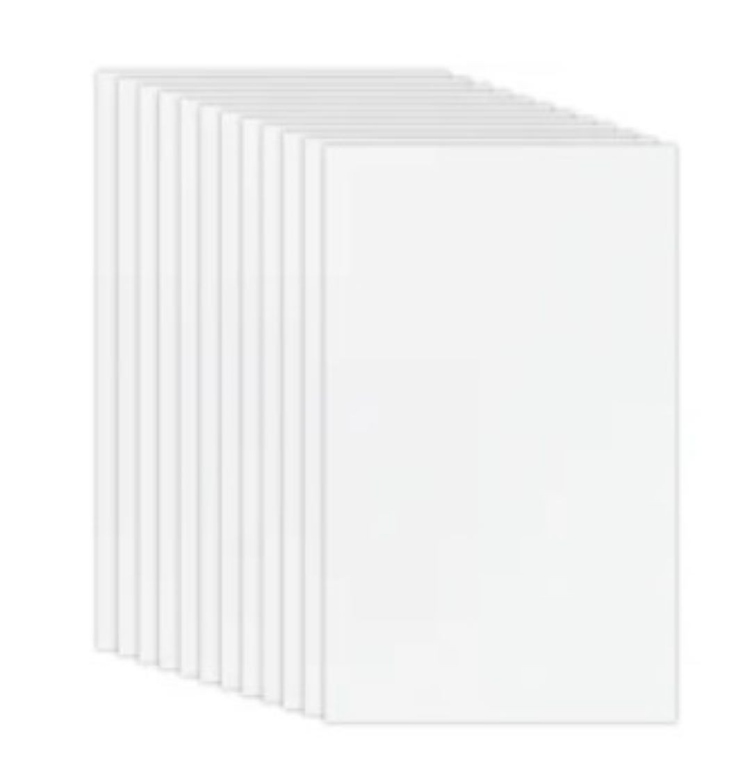 Notepad 6X4 IN White Glued Join Unruled 12/Pack