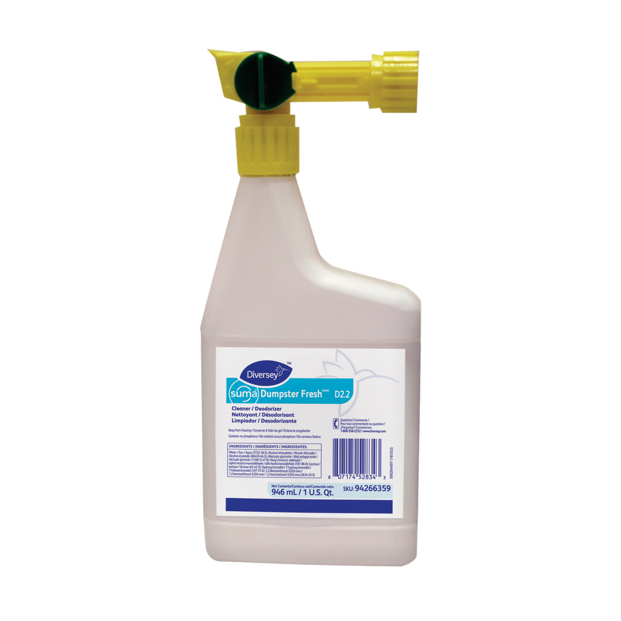 Suma® Dumpster Fresh Dumpster Deodorant & Cleaner Floral Green Liquid RTD RTU 32 FLOZ 4/Case