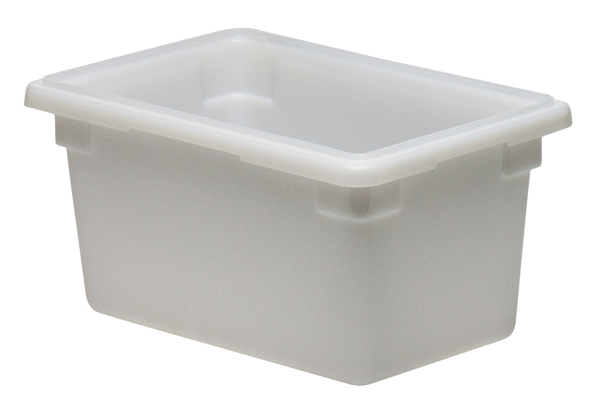 Food Storage Box 12X8X9 IN 4.75 GAL White PE Dishwasher Safe 1/Each