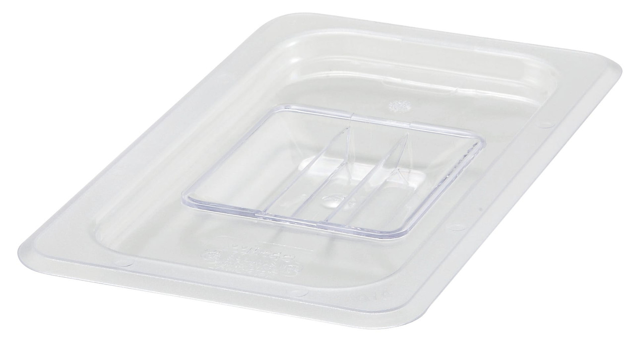 Food Pan Cover 1/4 Size 10.4375X6.375X1 IN Rectangle Plastic PC 72 Packs/Case