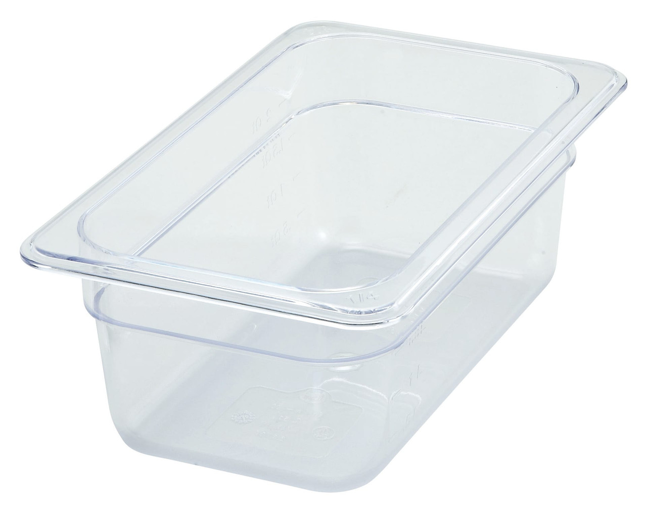 Food Pan 1/4 Size 10.375X6.375X3.875 IN Rectangle Plastic PC 1/Each