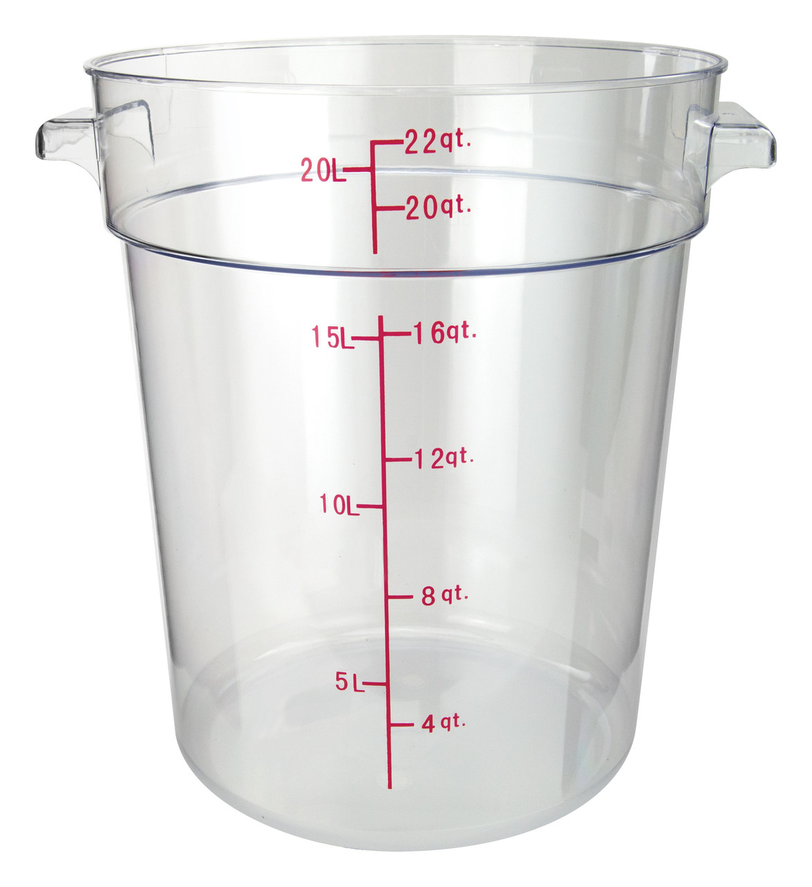 Food Storage Container 22 QT Clear Round PC 1/Each
