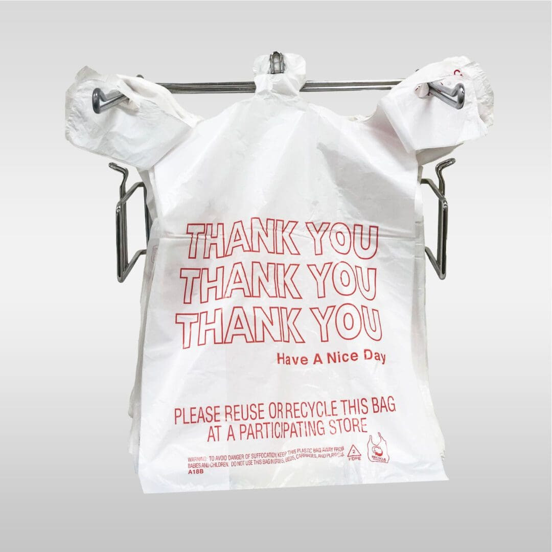 Bag 13X8X23 IN White Thank You T-Shirt 1000/Case