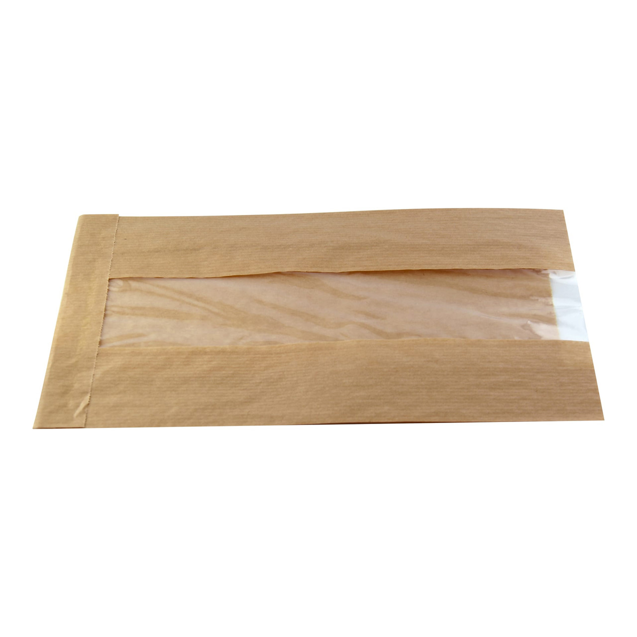 Vista Chic Cold & Hot Bag 4.7X8.7+2 IN Paper Kraft With Window 1000 Count/Case