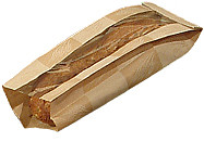 Bagcraft® EcoCraft Dubl Panel® Bread Bag 6X3.5X13.5 IN Paper Kraft Artisan With Window 500/Case
