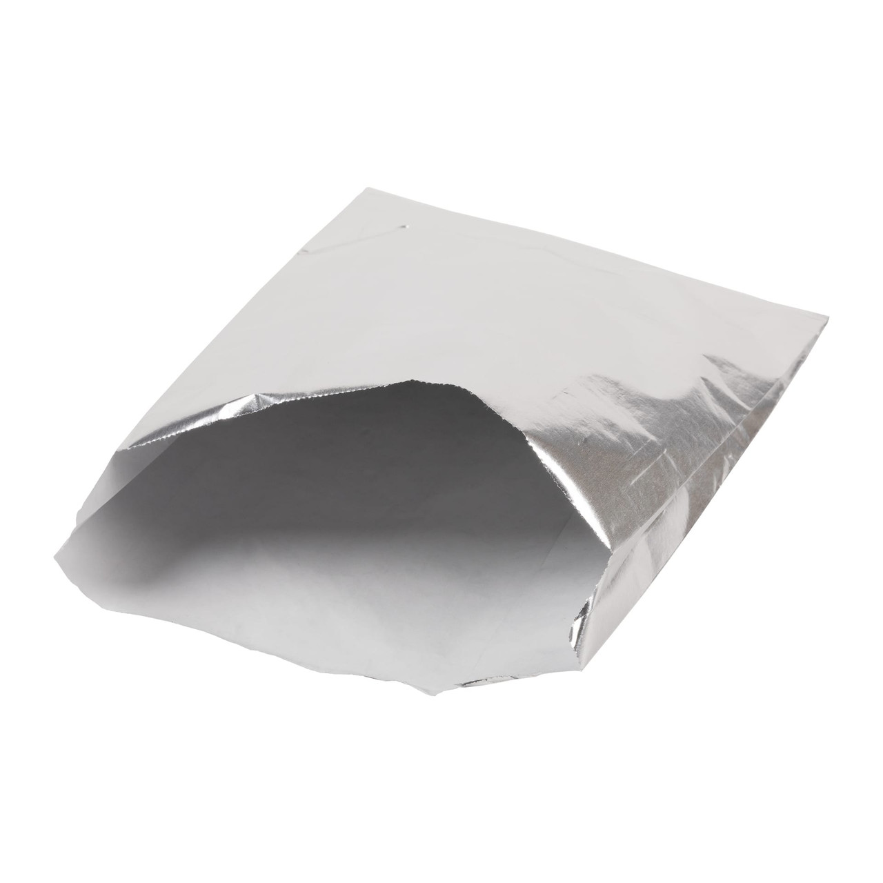 Sandwich Bag 6.5X1X8 IN Foil-Lined Paper Silver White Gusset 1000/Case