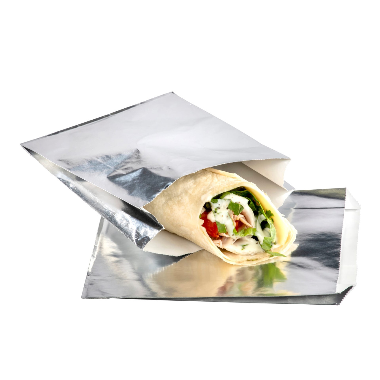 Sandwich Bag 8X2X6 IN Foil-Lined Paper Silver 1000/Case
