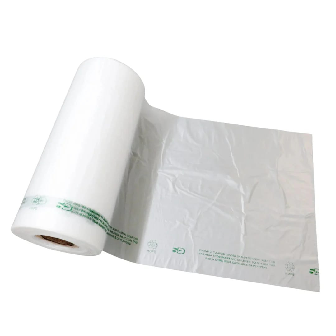 Produce Bag 12X20 IN High-Density Polyethylene (HDPE) 16.5# 11MIC Clear Childwarning 2400/Case
