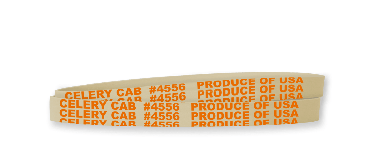 Celery Cabbage Rubber Band 5.5X0.375 IN Rubber Latex White Orange 1/Bag