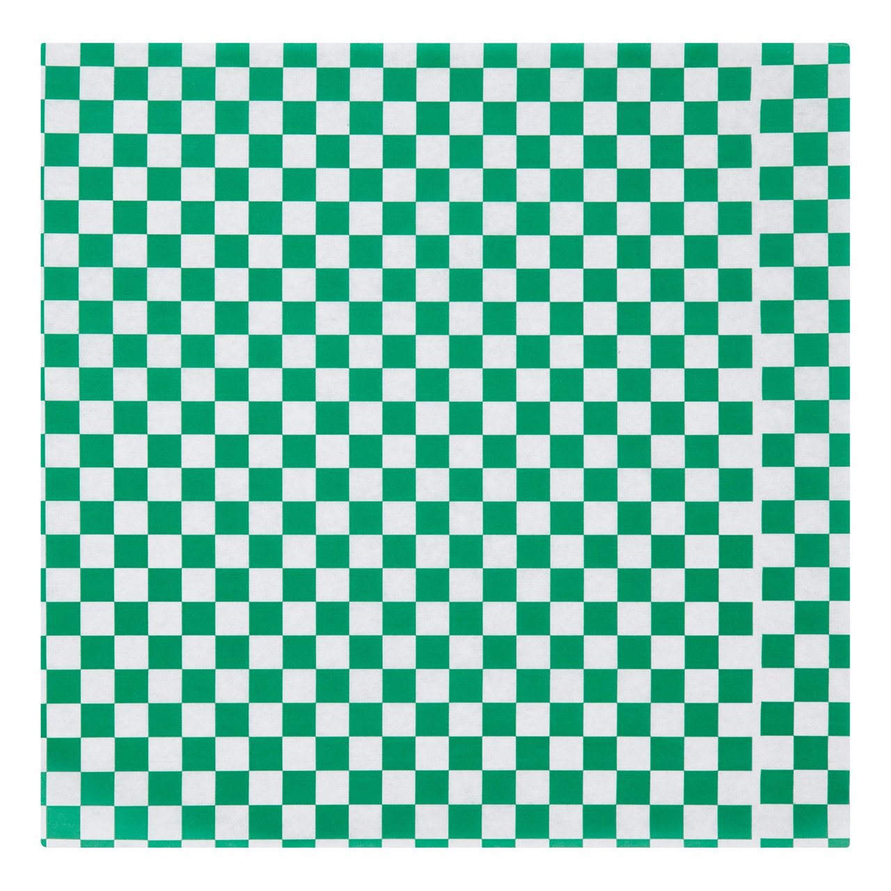 Bagcraft® Sheet 12X12 IN Dry Wax Paper Green Check Grease Resistant 5000/Case