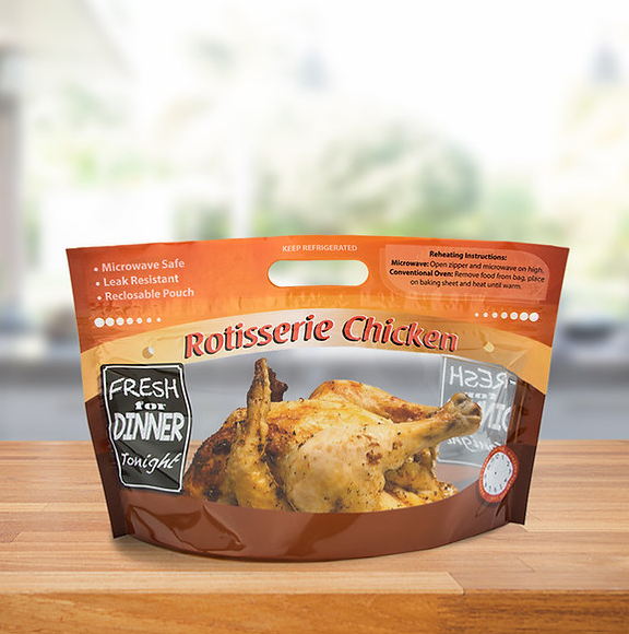 Hot Food Bag 12.75X8+5 Plastic With Slide Seal Closure Reclosable With Handle 250/Case