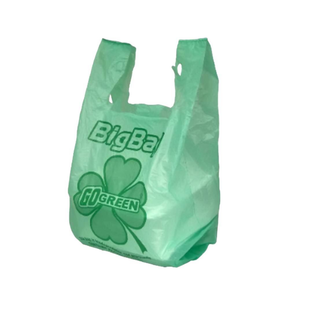 Bag 11.5X6.5X21 IN HDPE 13MIC Go Green Leaf 700/Case