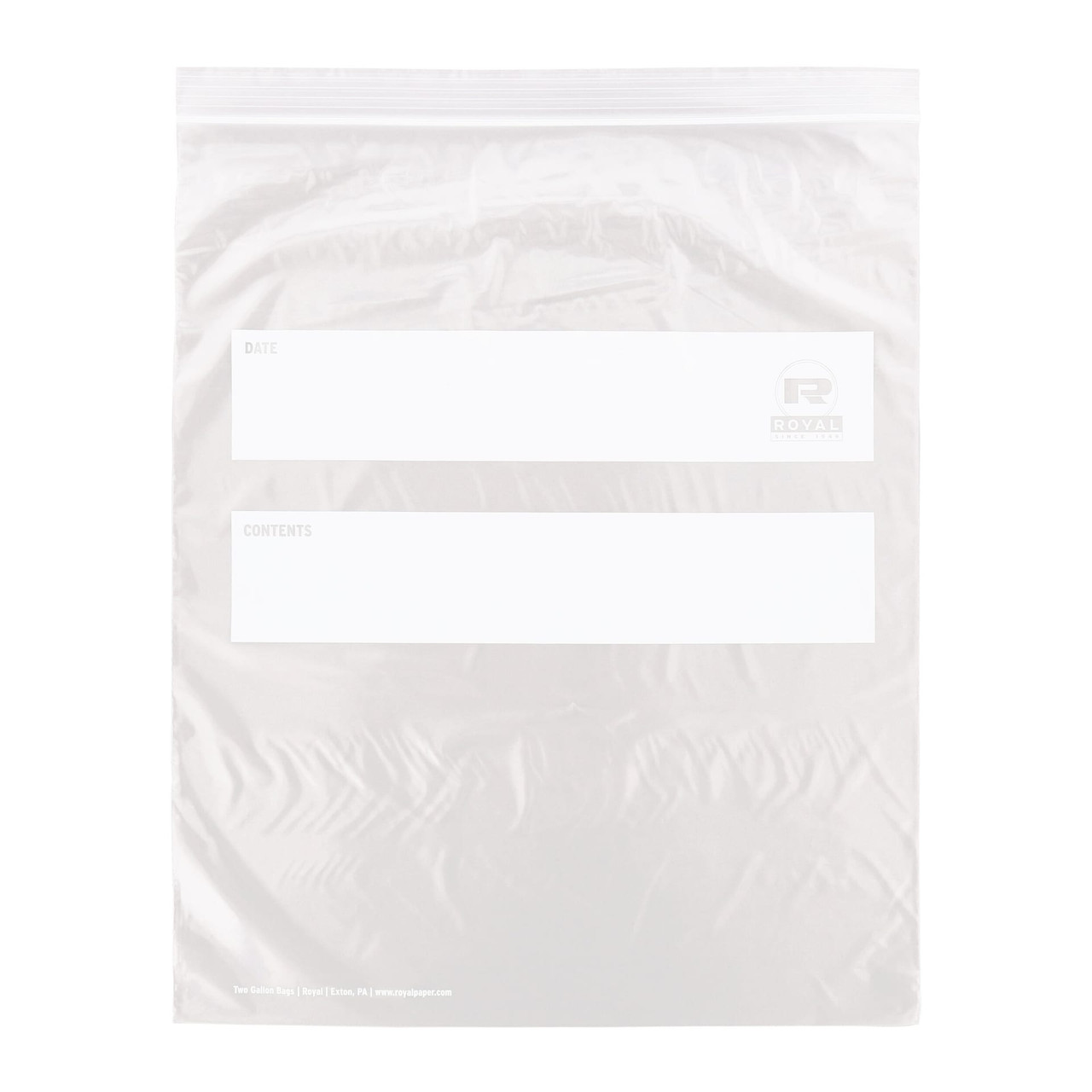 Bag 13X15.63 IN 2 GAL Plastic Clear With Double Zip Seal Closure 100 Count/Pack 1 Packs/Case 100 Count/Case