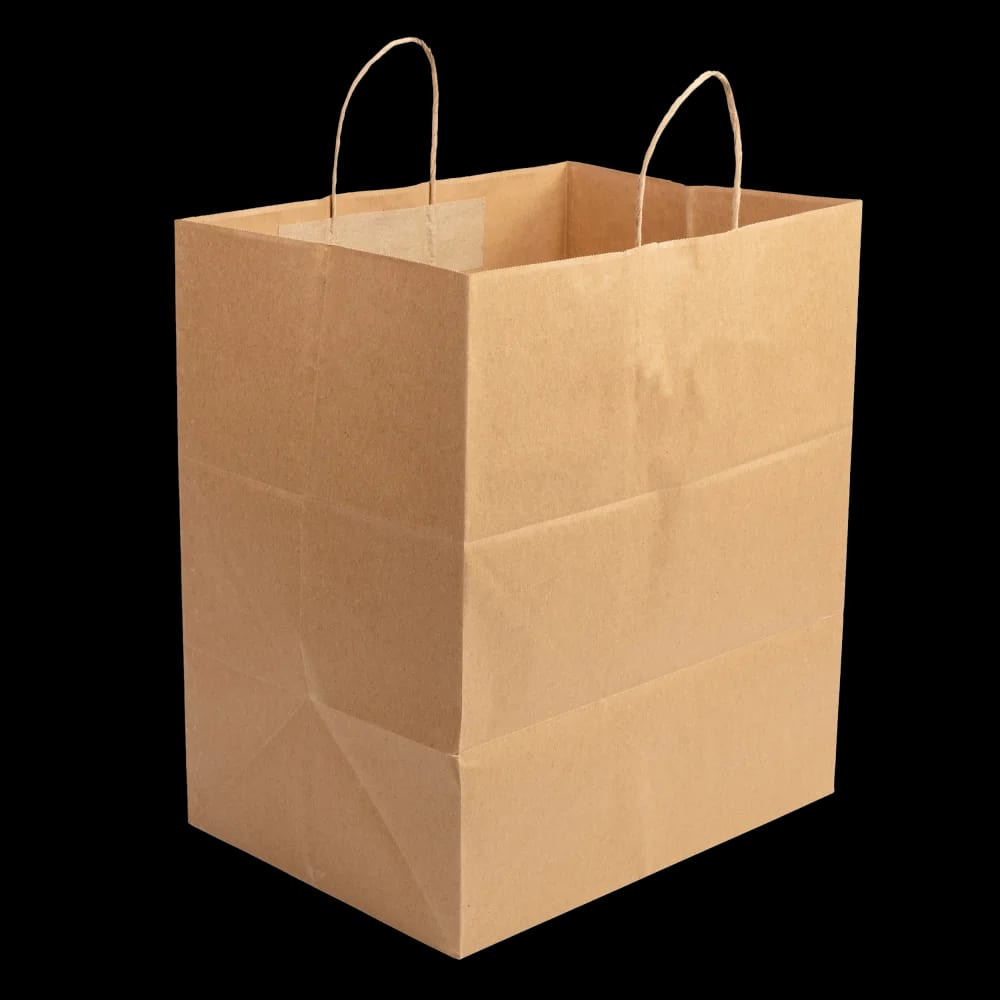 Shopping Bag 14X10X16 IN Paper Kraft With Twist Handle Closure 200/Case