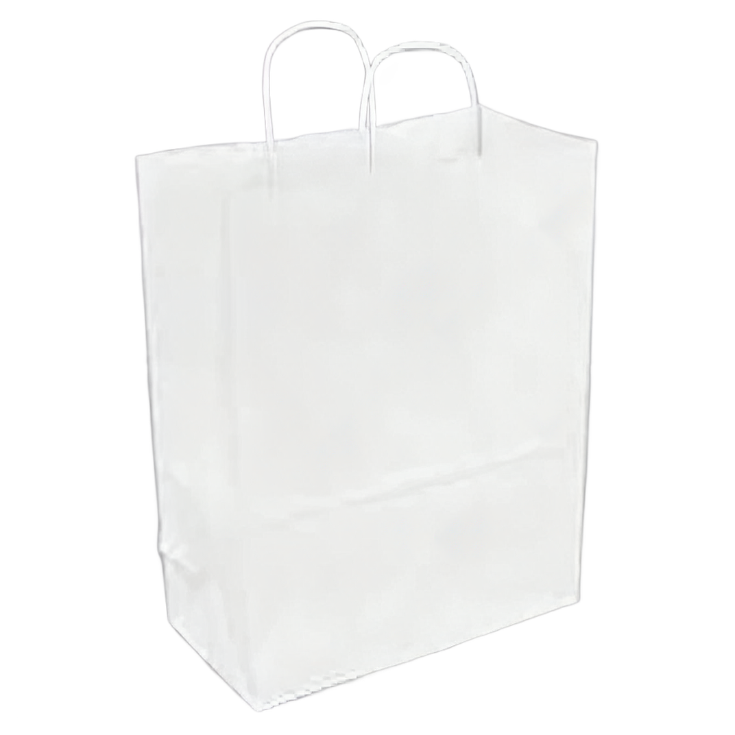 Shopper Bag 10.5X7.5X12 IN Paper White Gusset 250/Case