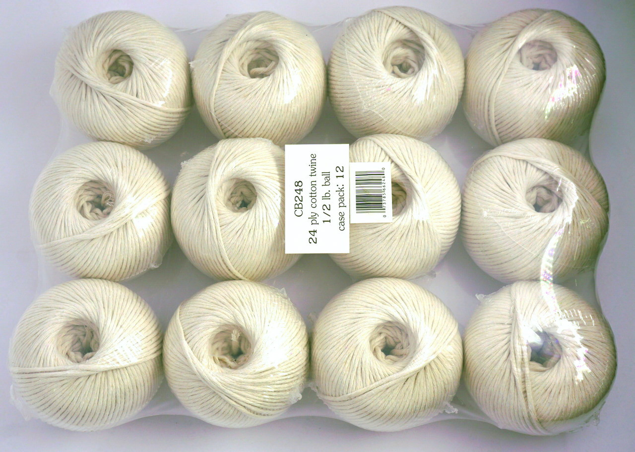 Twine 0.5 LB Cotton Synthetic Blend 24PLY Ball 12/Pack