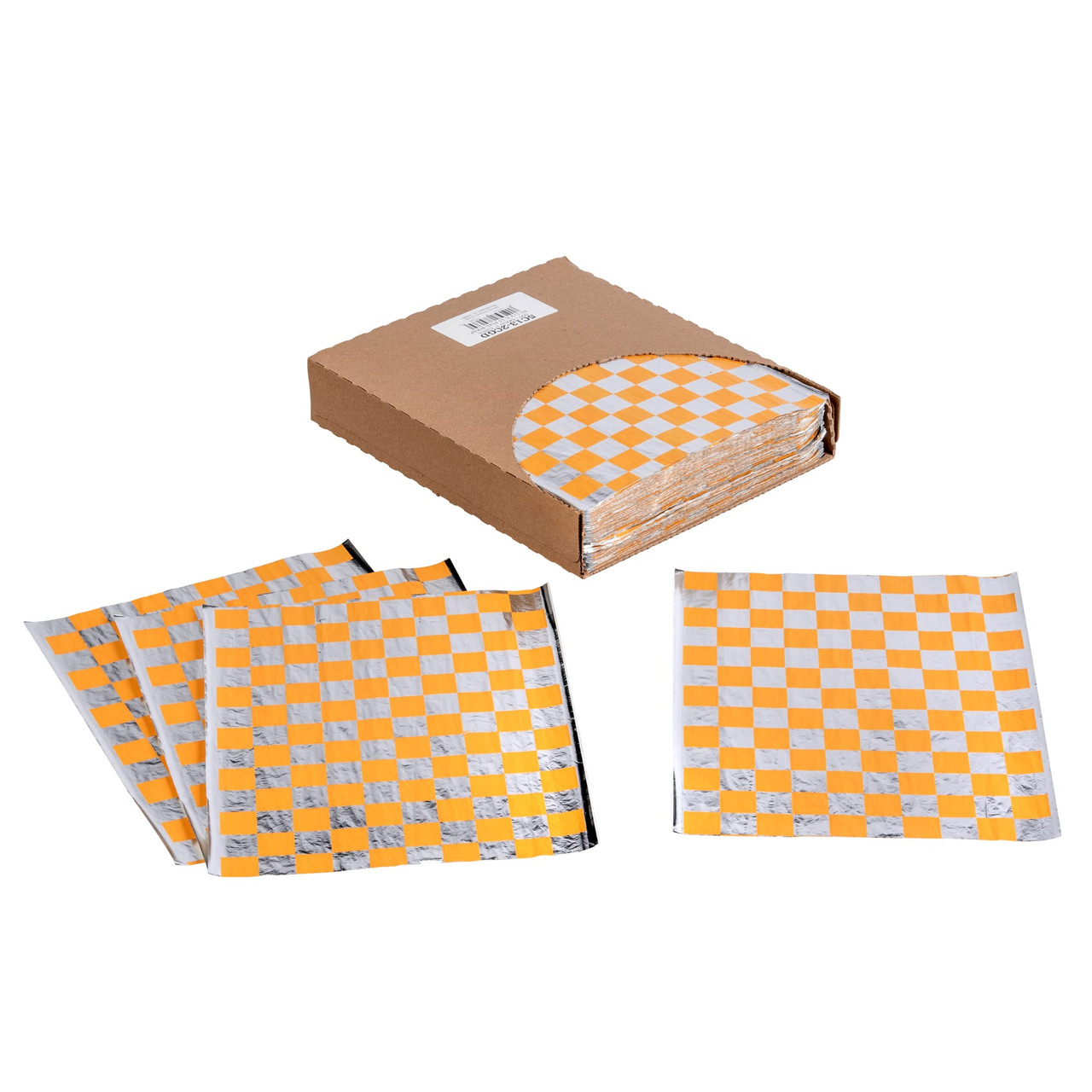 Sandwich Wrap 13X10.5 IN Foil Gold Check 2000/Case