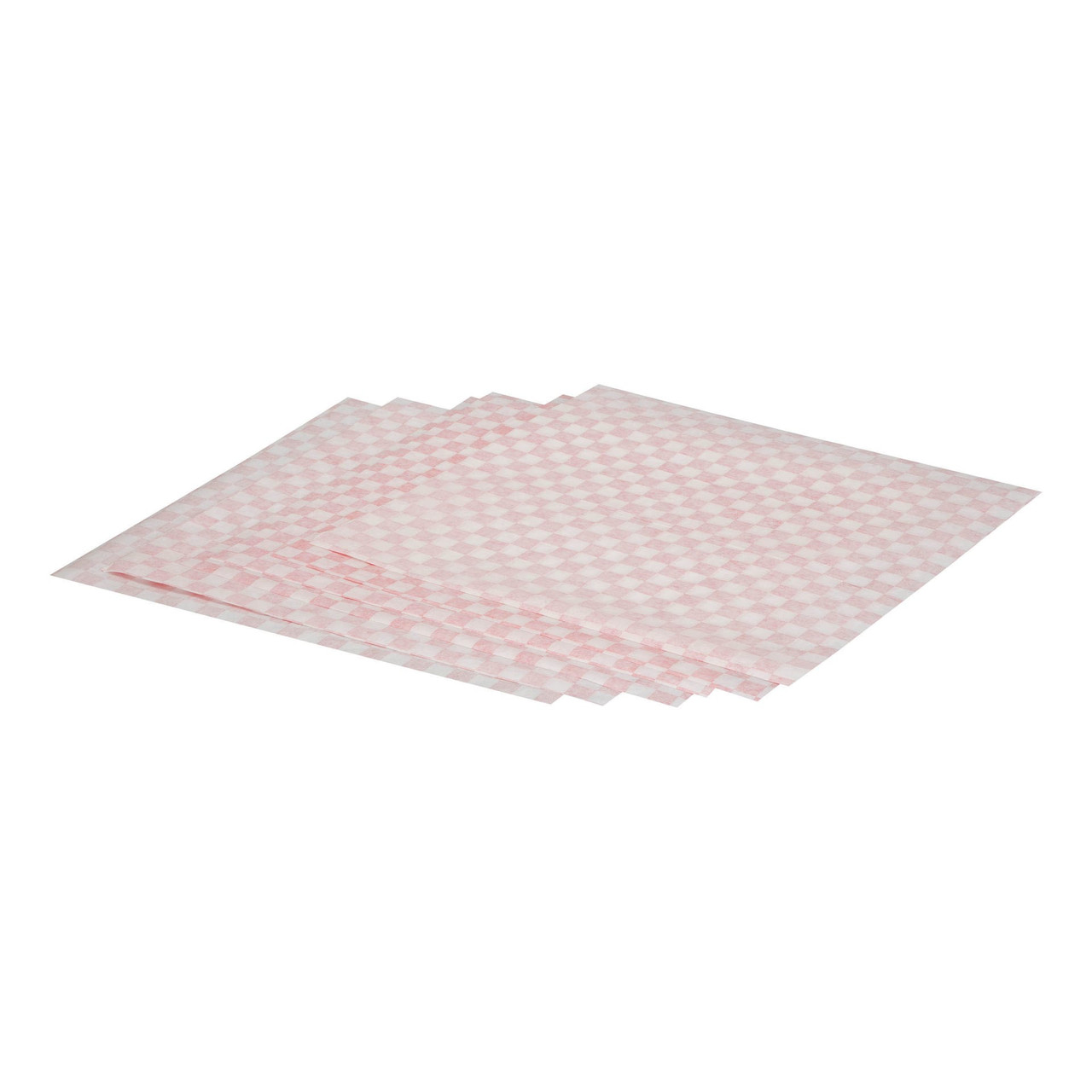 Bagcraft® Multi-Purpose Sheet 12X12 IN Dry Wax Paper Red White Check 5000/Case