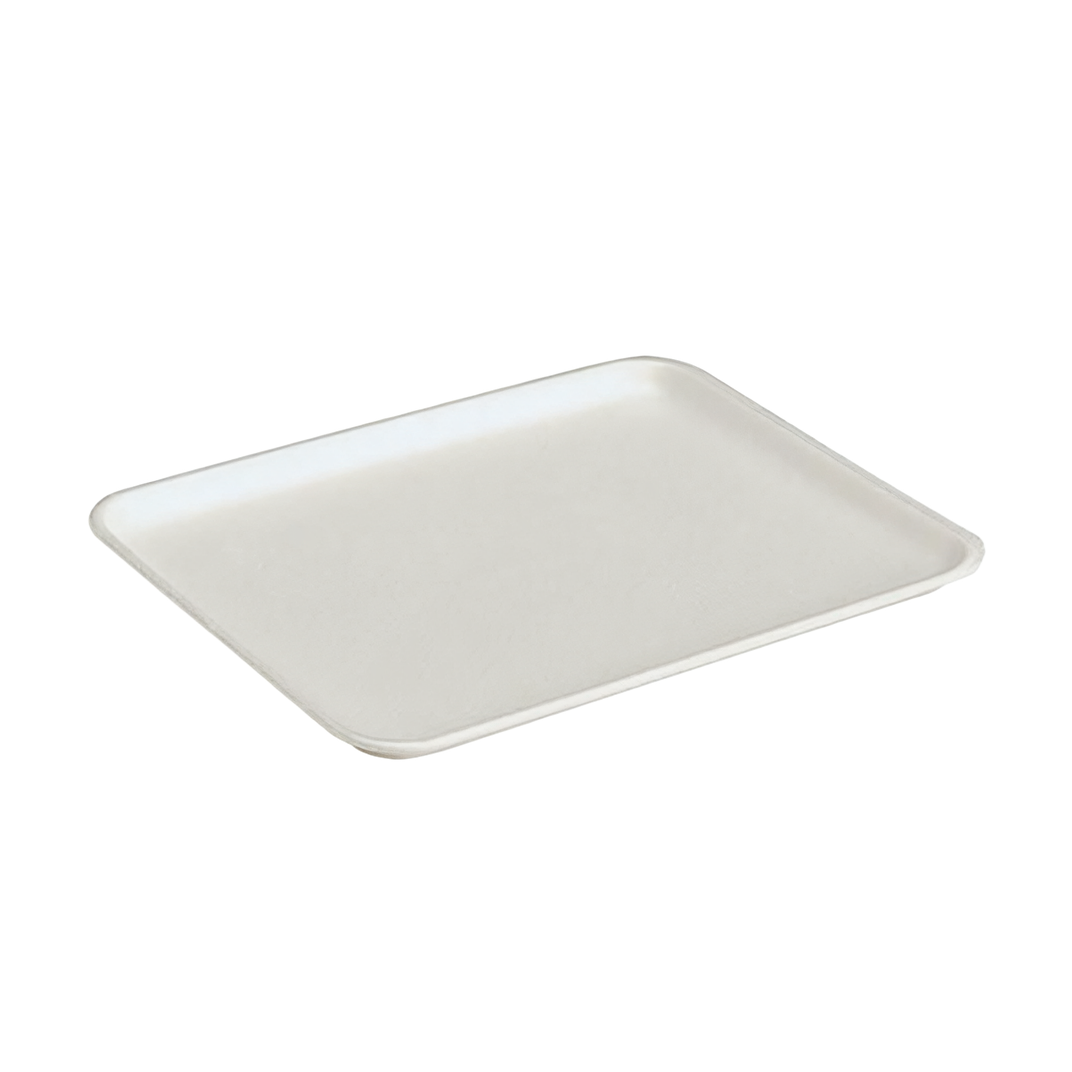 1525S Meat Tray 8X14.75X0.9 IN Polystyrene Foam White Rectangle 250/Case