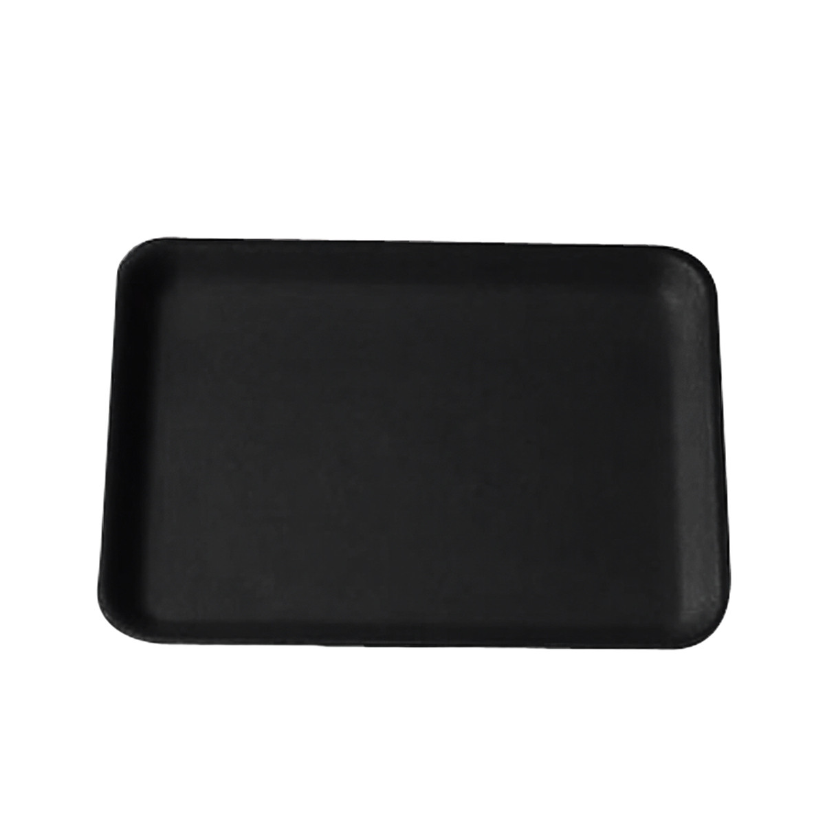 4S Meat Tray 7.25X9.25X0.63 IN Polystyrene Foam Black Rectangle 500/Case