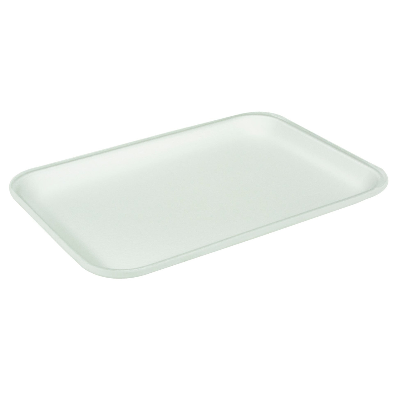 20 Supermarket Tray 8.7X6.2X0.65 IN Polystyrene Foam White Rectangle 500/Case