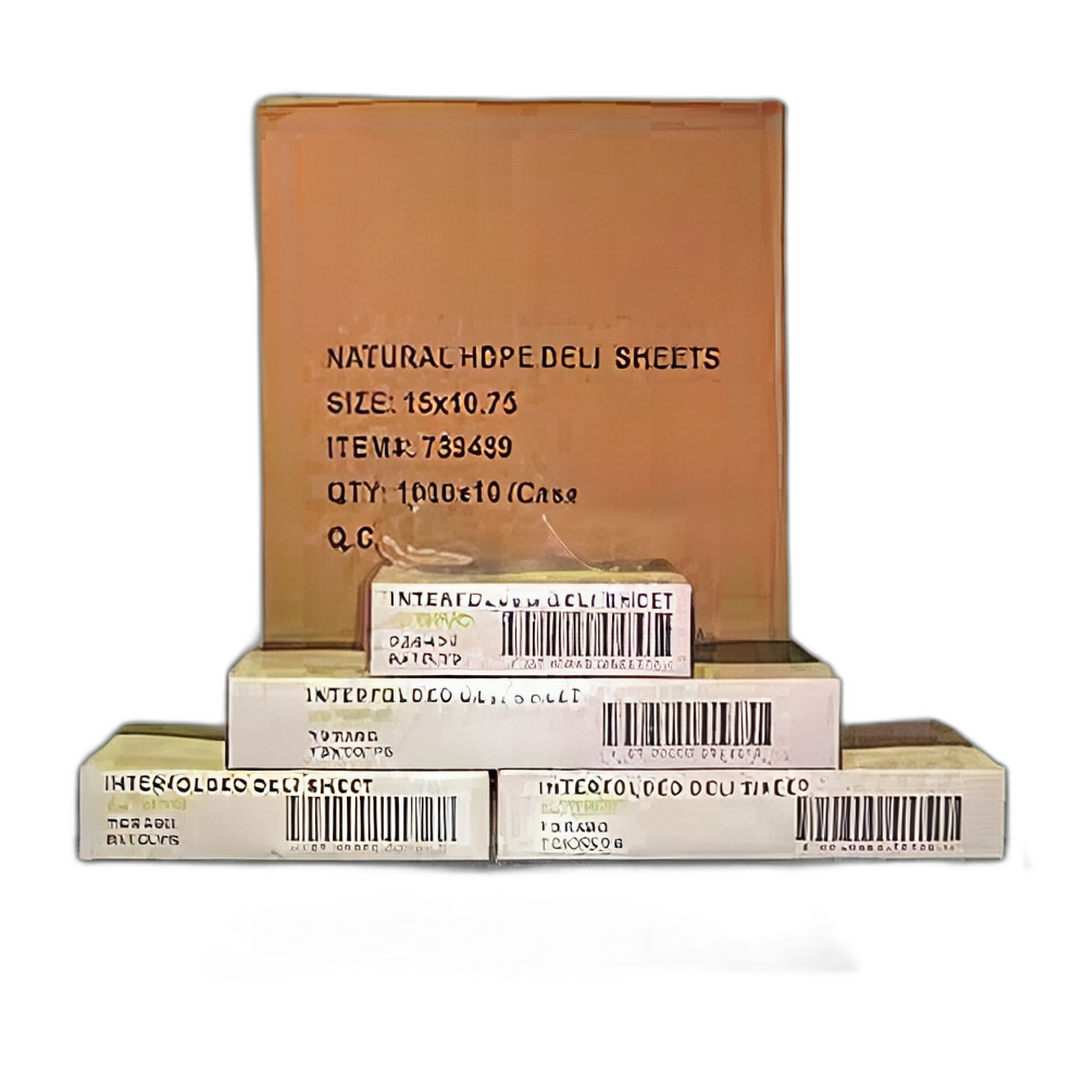 Sandwich Deli Sheets 6X10.75 IN HDPE 10MIC Clear Interfold 1000 Sheets/Pack 10 Packs/Case 10000 Sheets/Case