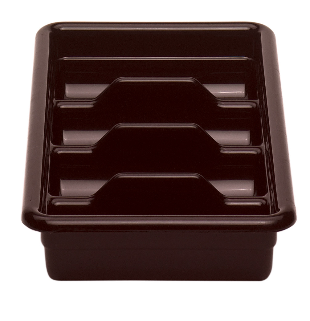 Cambox® Cutlery Bin Bus Box 4 Compartment Bark Brown 1/Each