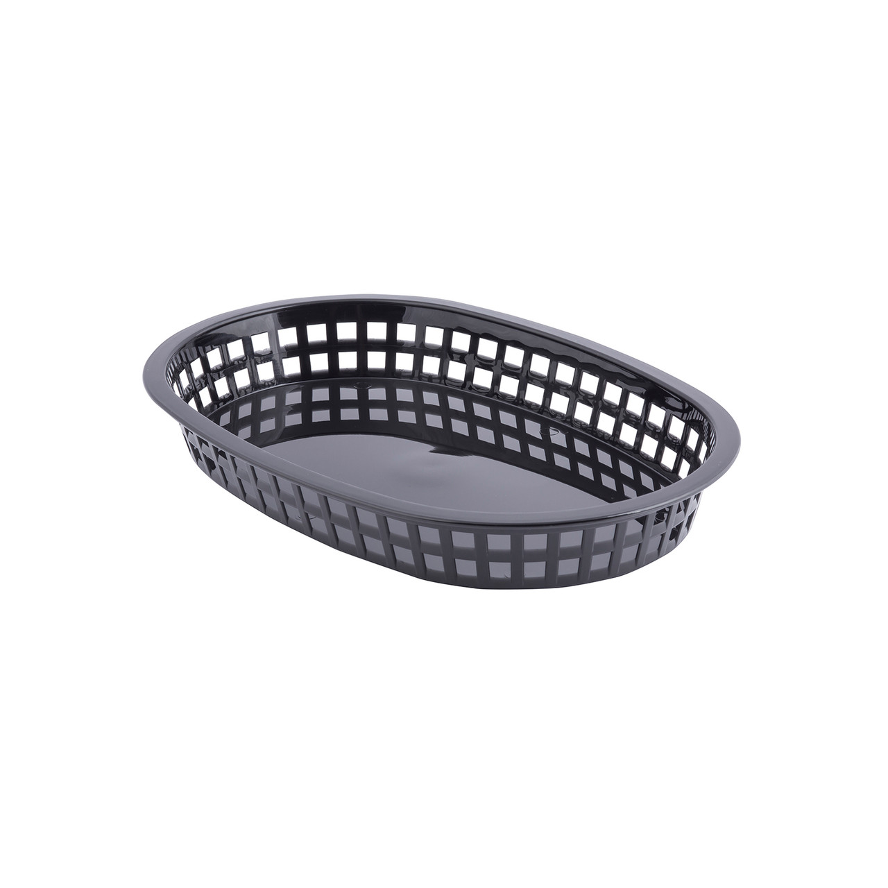 Chicago Basket 10.5X7X1.5 IN Polypropylene Homopolymer (PPH) Black Oval 36/Case