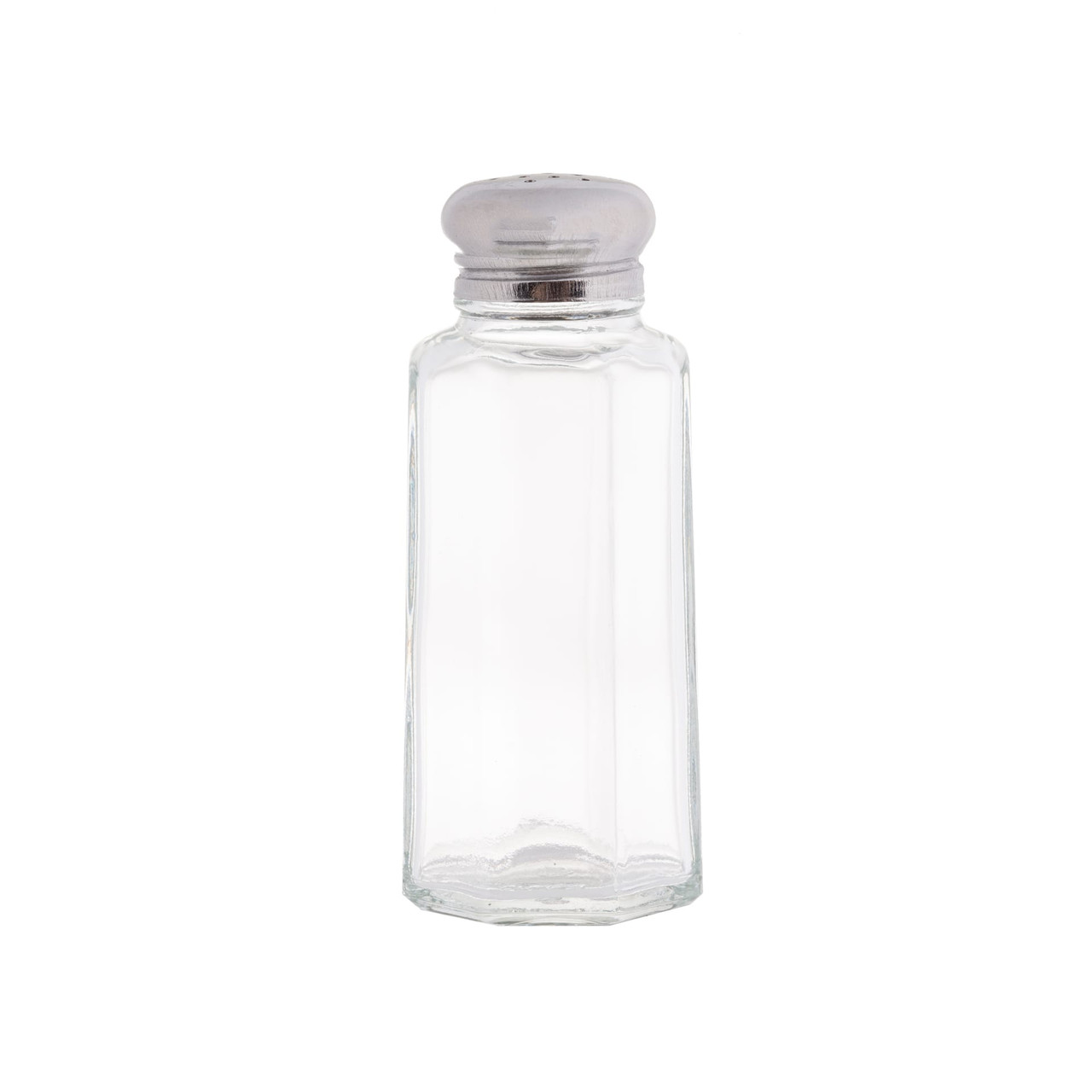 Salt & Pepper Shaker Top 2 OZ Glass Panelled Mushroom Top Hand Wash 1/Each