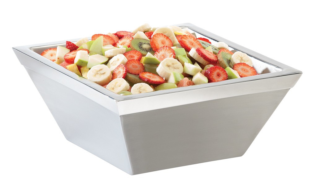 Cold Concept Bowl 10X10X4 IN 4.5 QT Stainless Steel Square Gel-Filled 1/Each