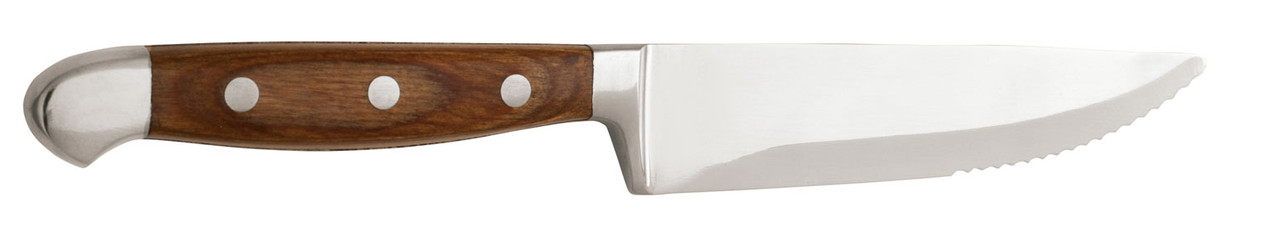 Steak Knife 9.41 IN 13/0 Stainless Steel Brown Jumbo Full 12/Dozen