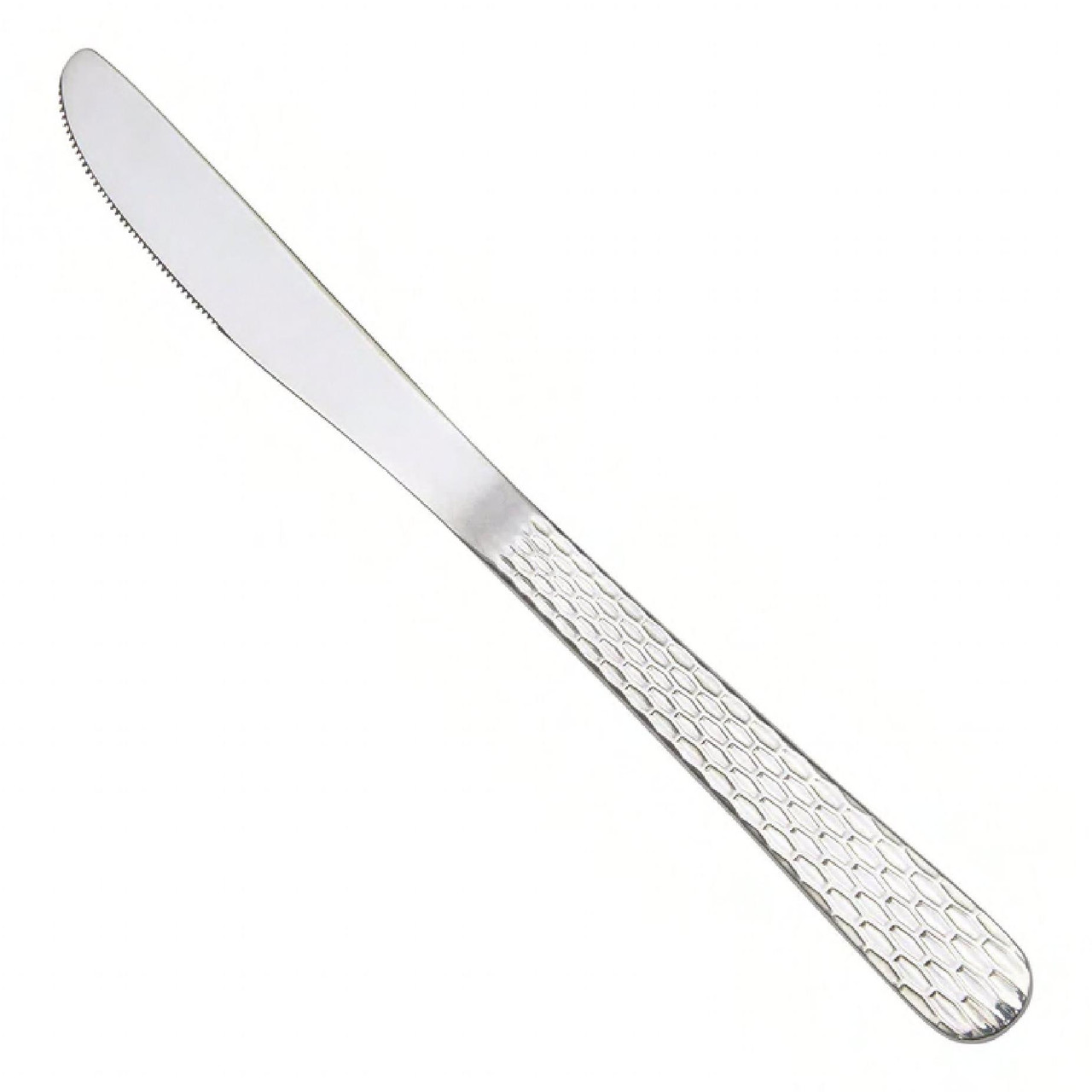 Caspian Dinner Knife 18/0 Stainless Steel Medium Weight Hammered Look Dishwasher Safe 12/Dozen