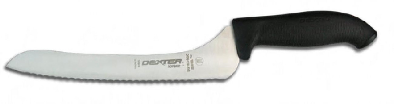 SofGrip Sandwich Knife 9 IN Scalloped Offset Black Handle 1/Each