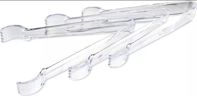 Carlisle Foodservice Products® Salad Serving Tongs 6 IN PC Clear 1/Each