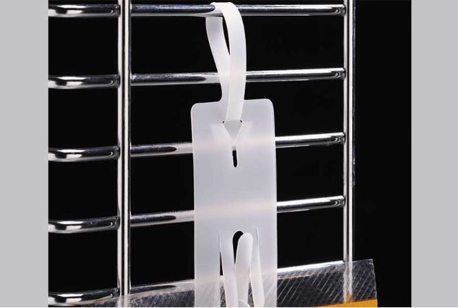 Merchandising Strip 23 IN HDPE 24MIL Natural 12 Stations Perforated With Hanging Hole 1/Each