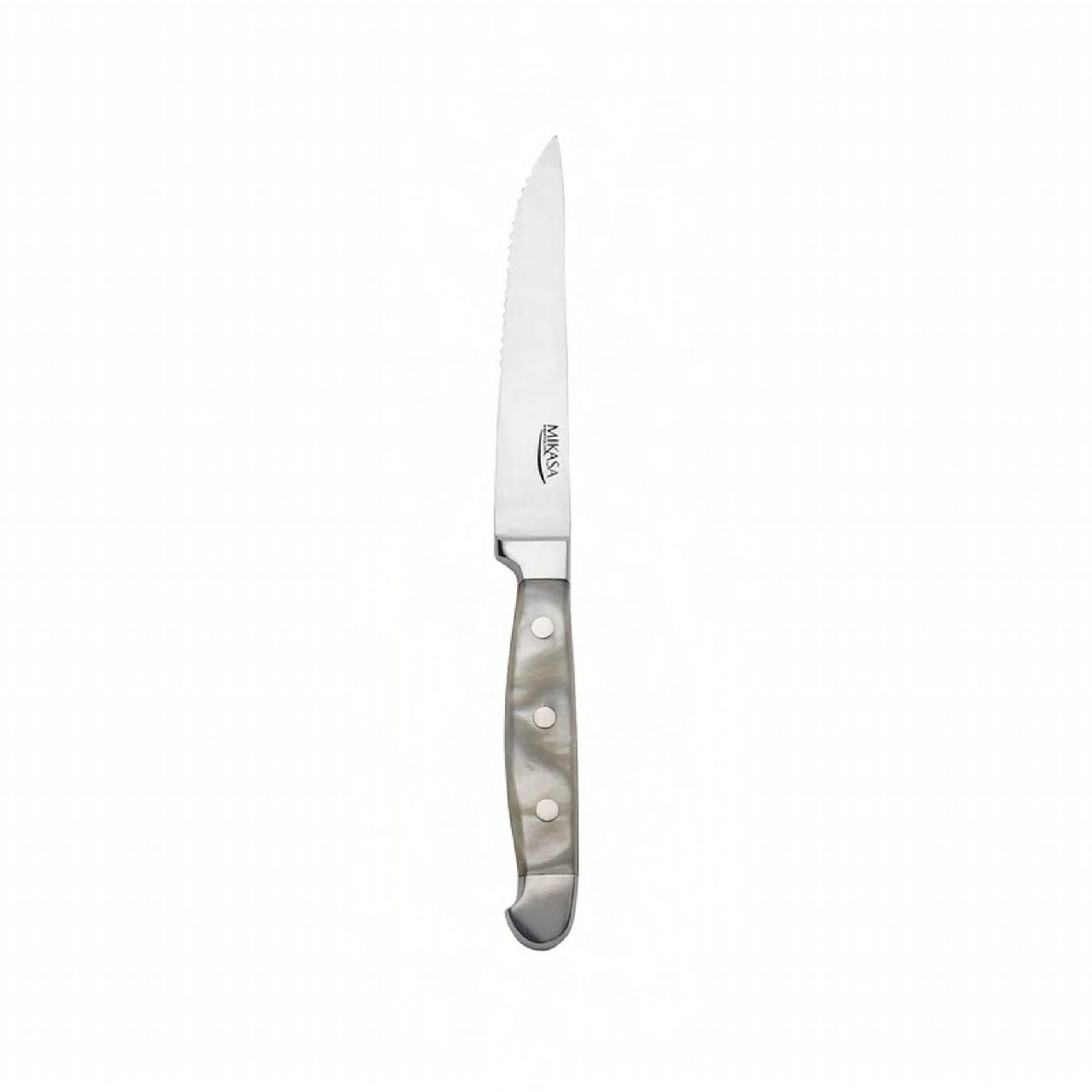 Mikasa Hospitality Williamsburg Collection Steak Knife 9.3 IN Stainless Steel Marble Design 12 Count/Case
