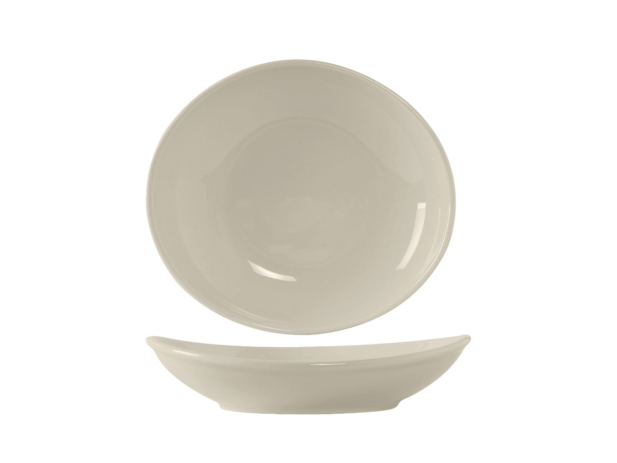 Bowl 7X6.125 IN 10.5 OZ China Eggshell Oval Fully Vitrified Oven Safe Dishwasher Safe Microwave Oven Safe 12/Case