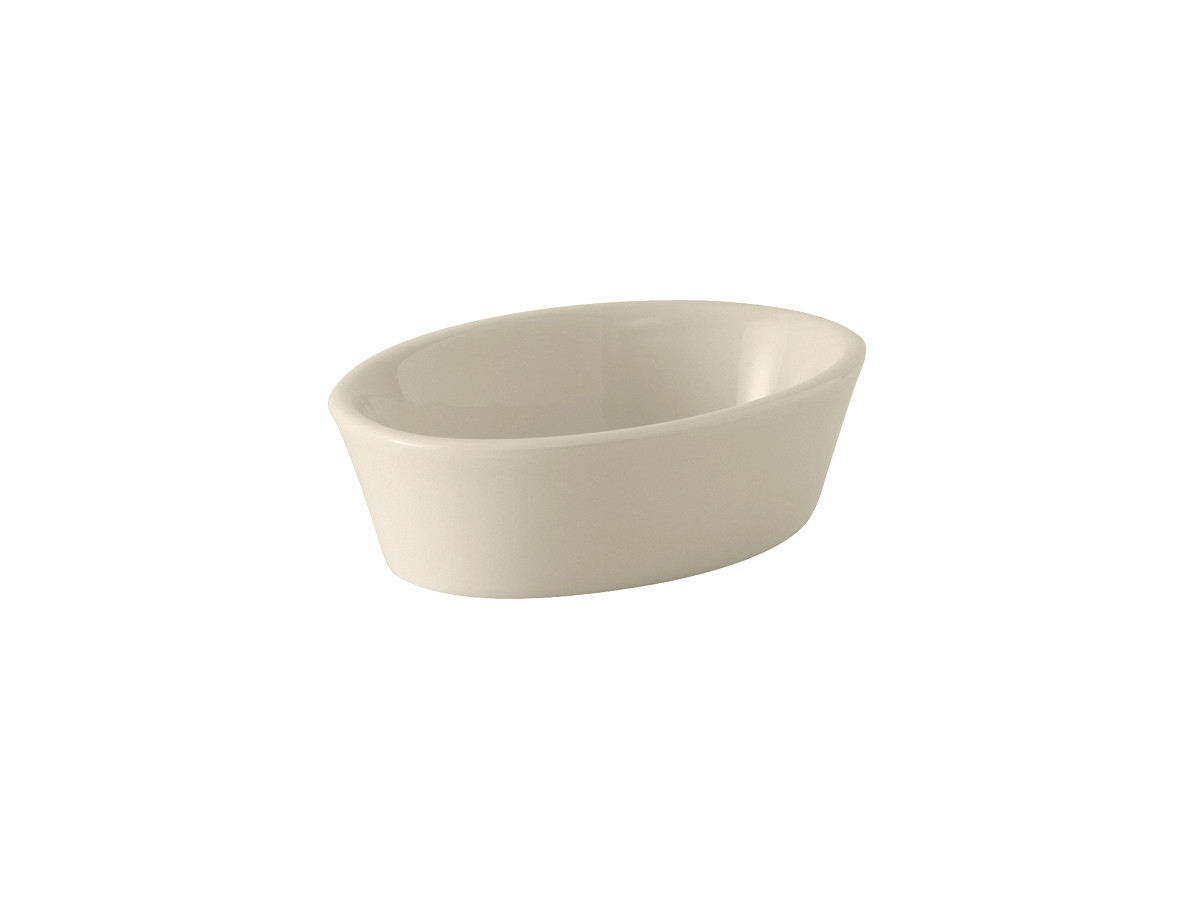 Baker Dish 7 OZ China Eggshell Oval Fully Vitrified Oven Safe Dishwasher Safe Microwave Oven Safe 12/Case