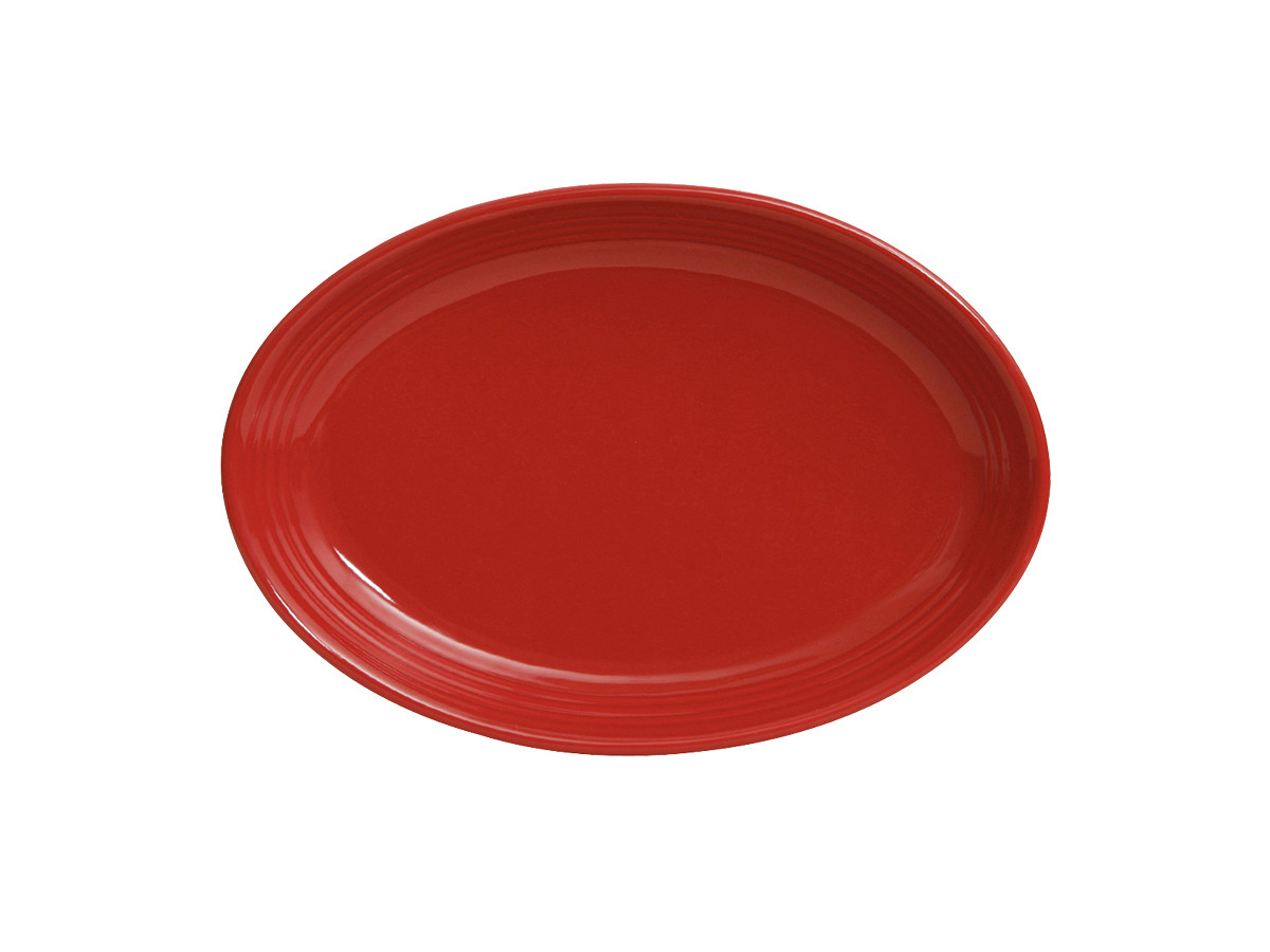 Concentrix Platter 9.75X7 IN China Cayenne Oval Coupe Fully Vitrified 24/Case