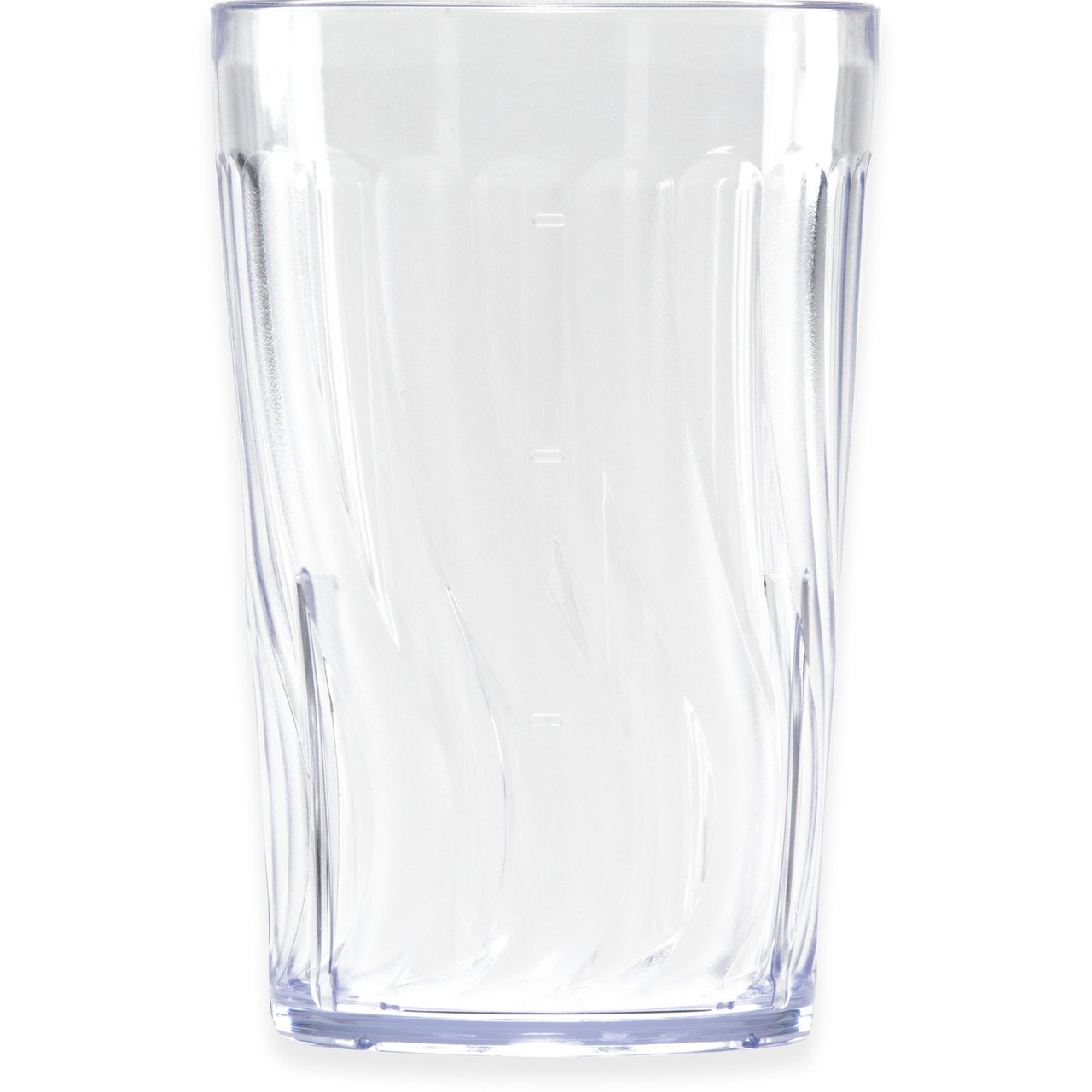 Dinex® Tumbler 8 OZ SAN Clear Round Swirl 72/Case