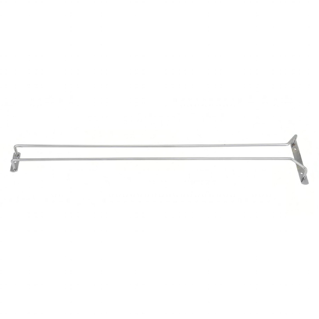 Single Channel Glass Hanger 24 IN Metal Wire Chrome Plated Chrome 1/Each
