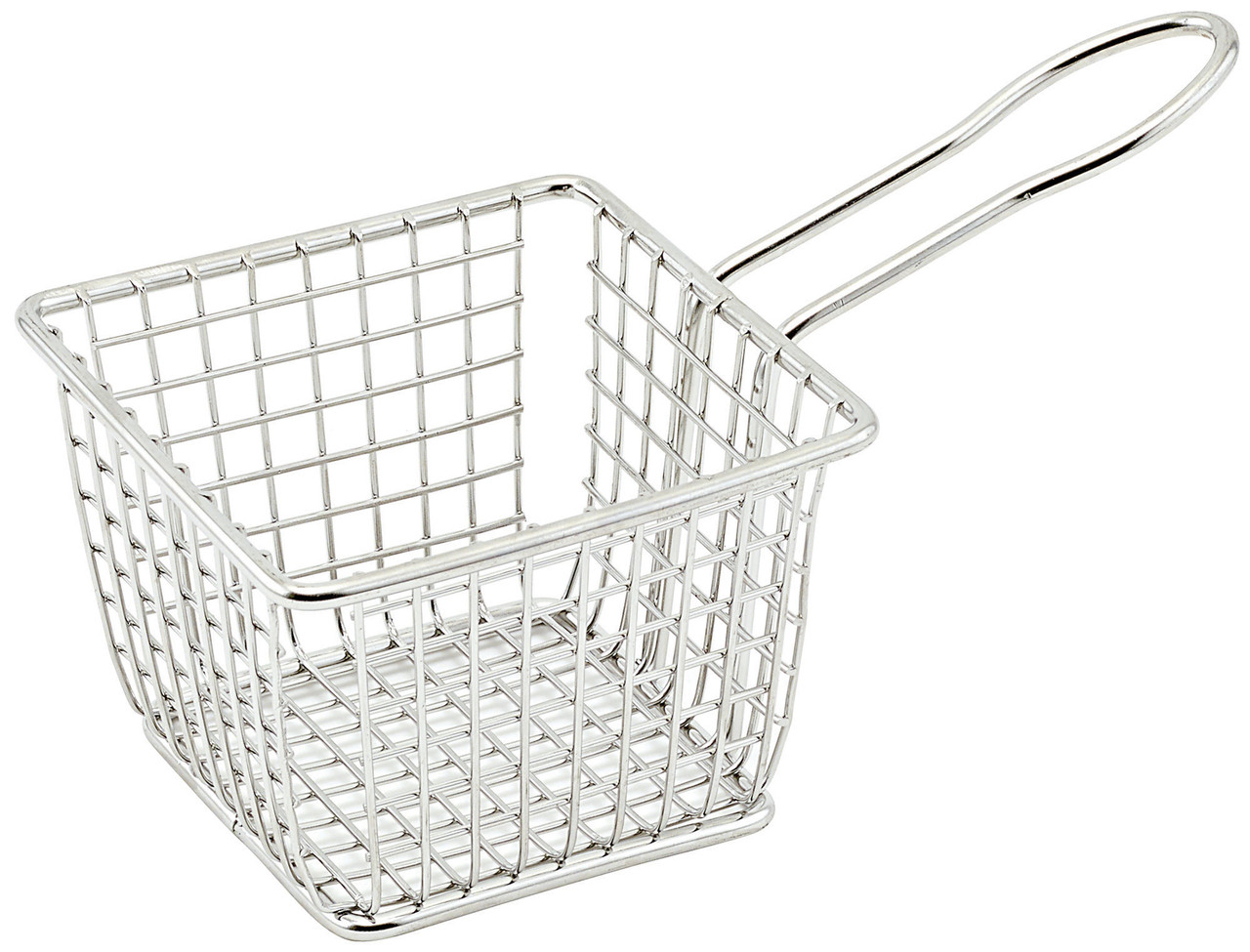 Fry Basket 4X4X3 IN 18/8 Stainless Steel Square Mini 1/Each