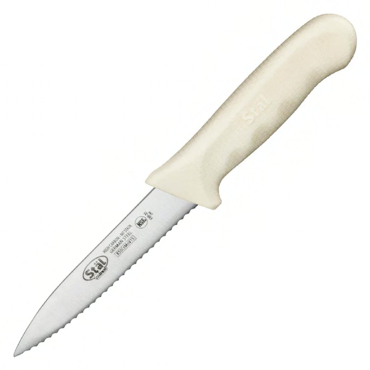 Stal Paring Knife 3.5 IN X50CrMoV15 Steel Plastic Serrated 1/Pack