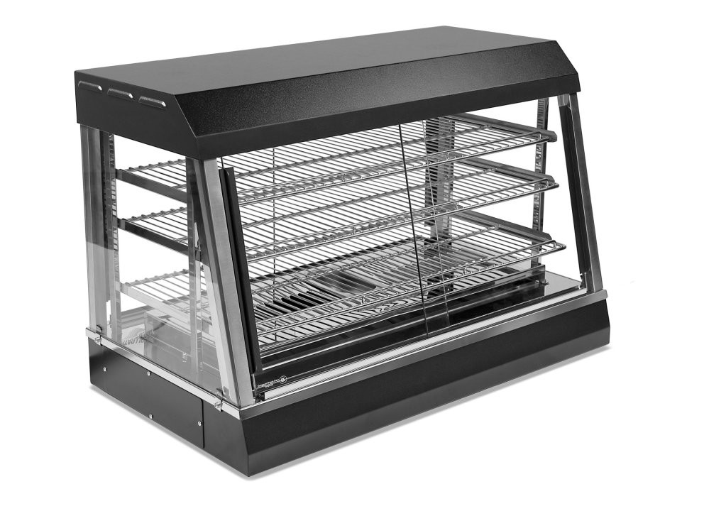 Display Case Merchandiser 36 IN For Hot Food Heated Countertop Self-Service 120V 1/Each