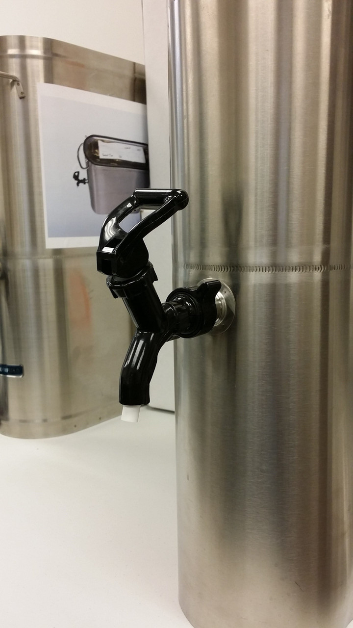 Pinch Tube Spigot Plastic Black 1/Each